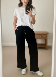 V by Very Wide leg pintuck joggers - Size 14