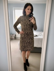 V by Very Zebra Print Shift Dress Size 14