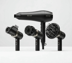 Revamp Professional Enigma Precision Hair Dryer – Black, Ionic, Attachments, New