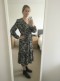 V by Very Striking Leaf Print Tie Side Jersey Midi Dress - Size 16